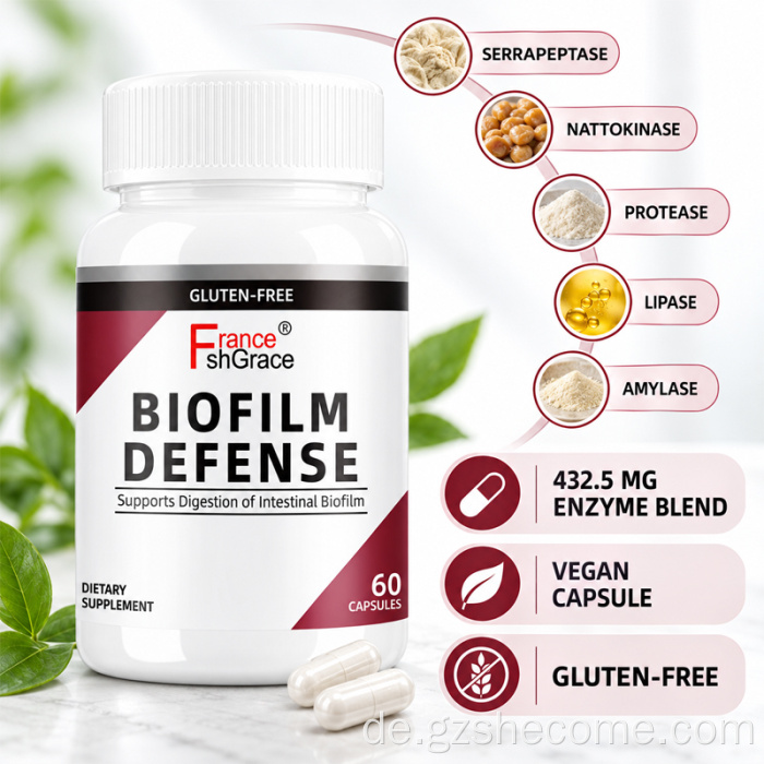 Shecome Biofilm Defense Capsules unterstützen die Verdauungsenzyme